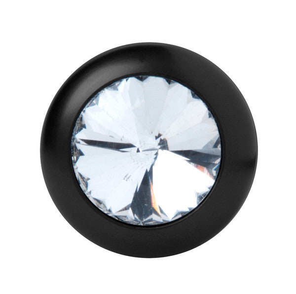 Master Series Spade Petite Jewel Aluminum Anal  Plug - Crystal