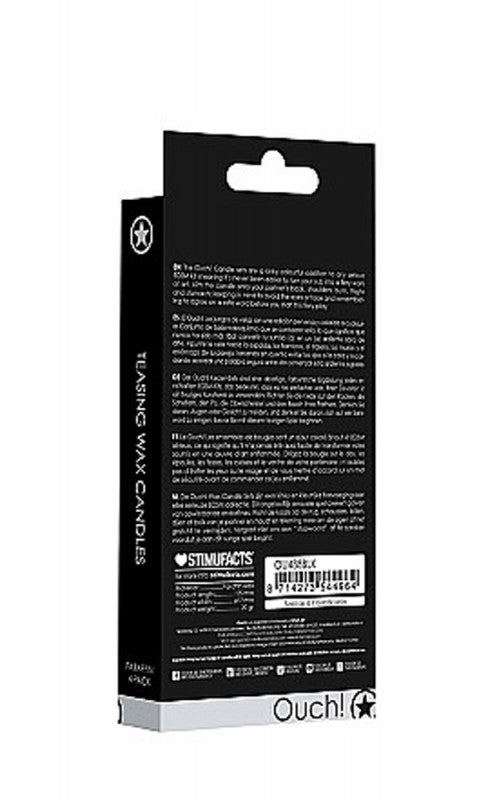 Teasing Wax Candles - Black - 4-Pack