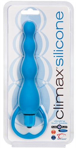 Climax Silicone Vibrating Anal Beads Blue