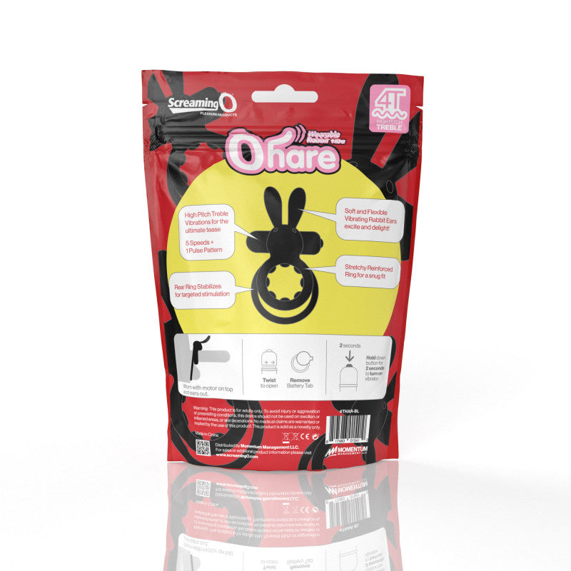 Screaming O 4t - Ohare Wearable Rabbit Vibe -  Black