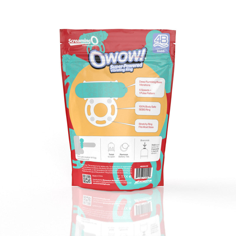 Screaming O 4b - Owow Super Powered Vibrating Ring - Kiwi