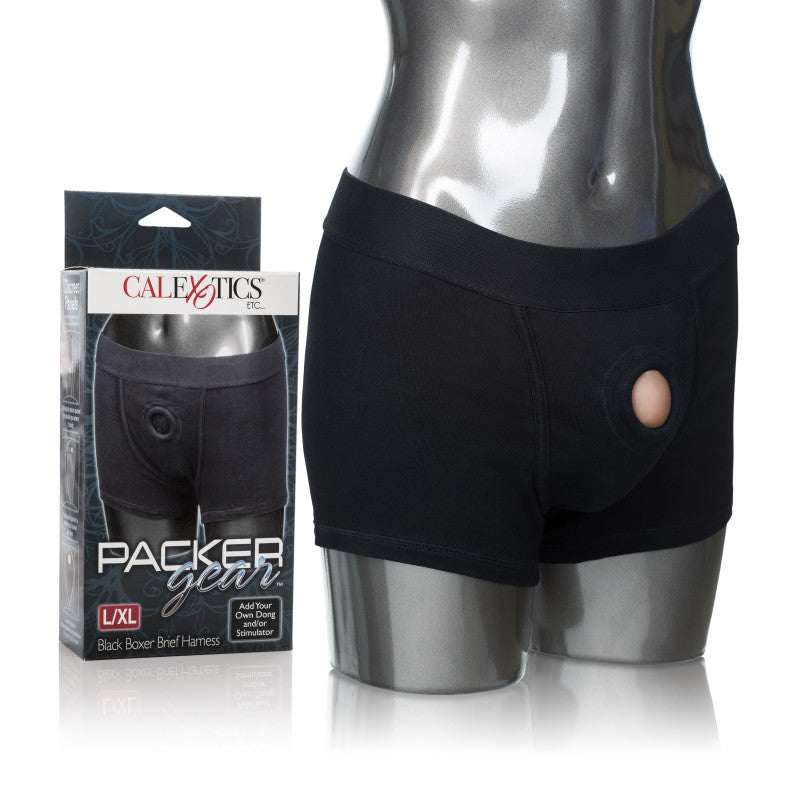 Packer Gear Black Boxer Brief Harness - Large-Extra Large