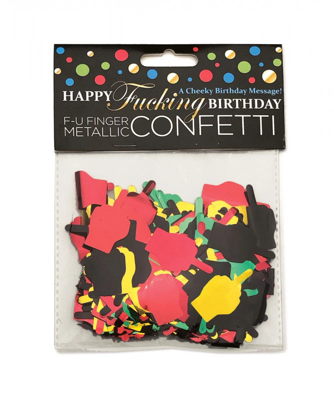 Happy F Birthday Confetti