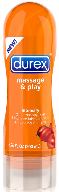 Durex Massage &amp; Play 2 in 1 Intensify Guarana - 6.76 Fl. Oz. / 200 ml