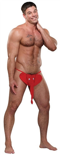 Squeaker Elephant G-StRing - Red - One Size