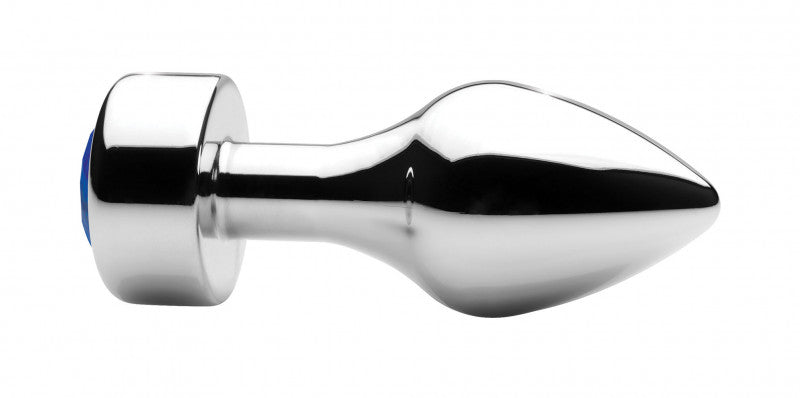 Blue Gem Weighted Anal Plug - Medium