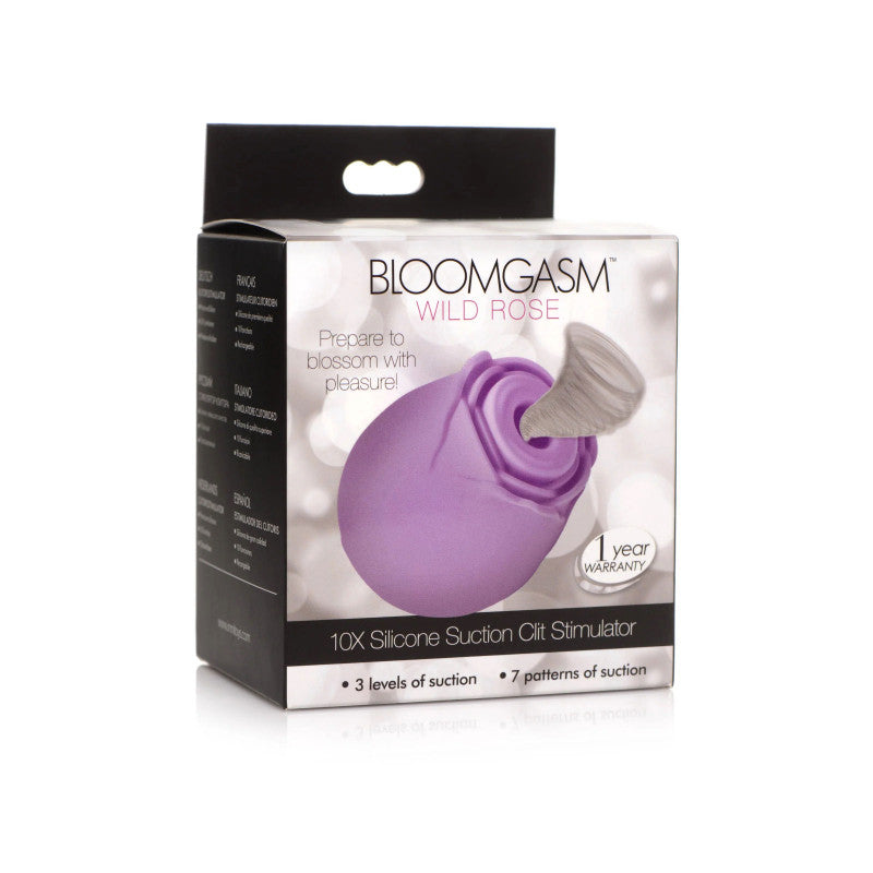 Bloomgasm Wild Rose 10x Suction  Stimulator -  Purple
