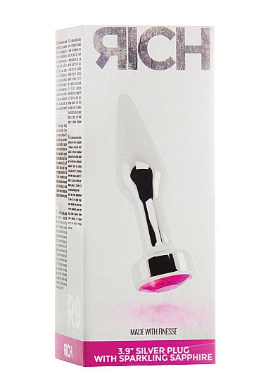 Rich R9 Silver Metal Plug - 3.9 Inch - Pink Sapphire