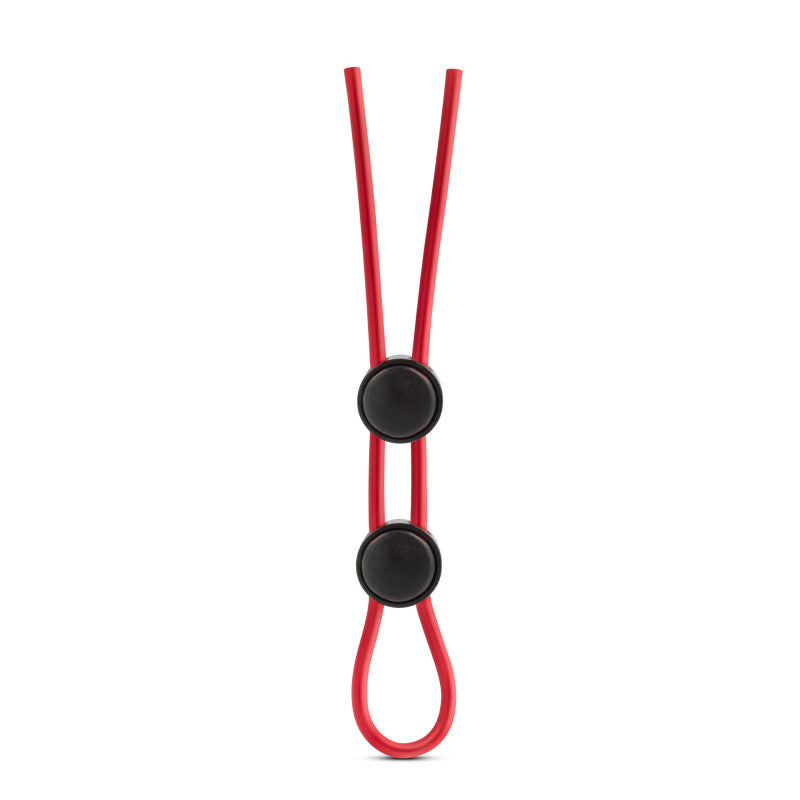Stay Hard - Silicone Double Loop  Ring  - Red