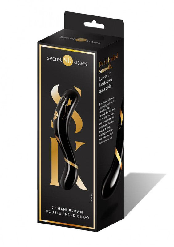 Secret Kisses - 7 Inch Handblown Double Ended   - Black