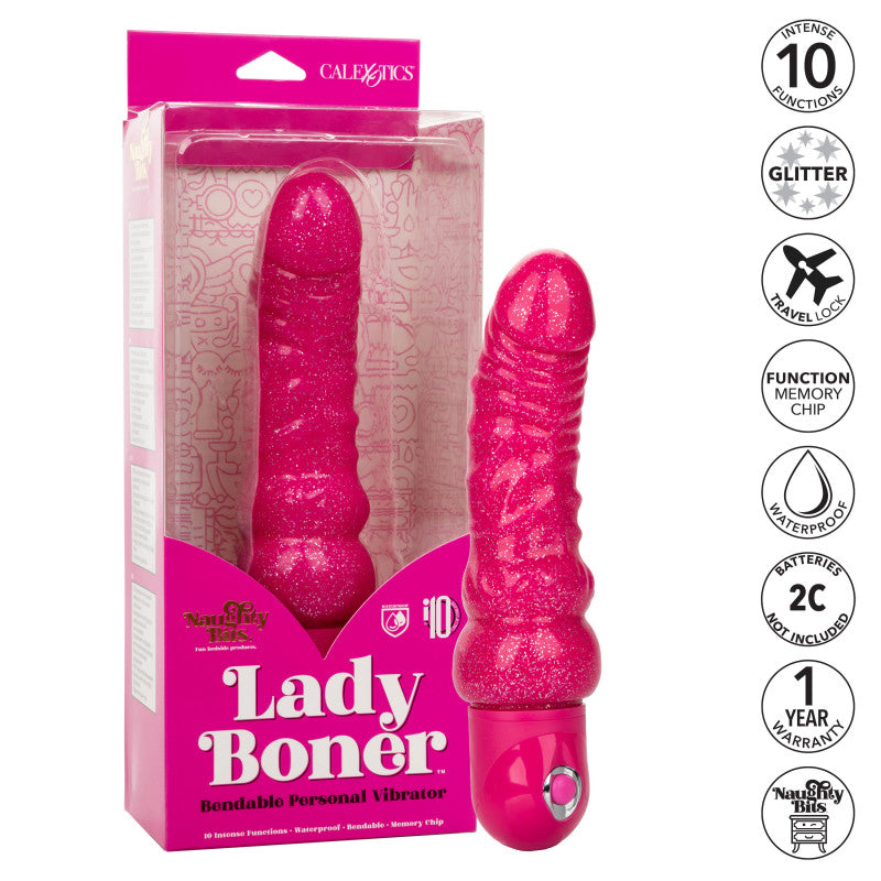 Naughty Bits Lady Boner Bendable Personal Vibrator - SomethingSexyPlanet Naughty Bits Lady Boner Bendable Personal Vibrator - SomethingSexyPlanet