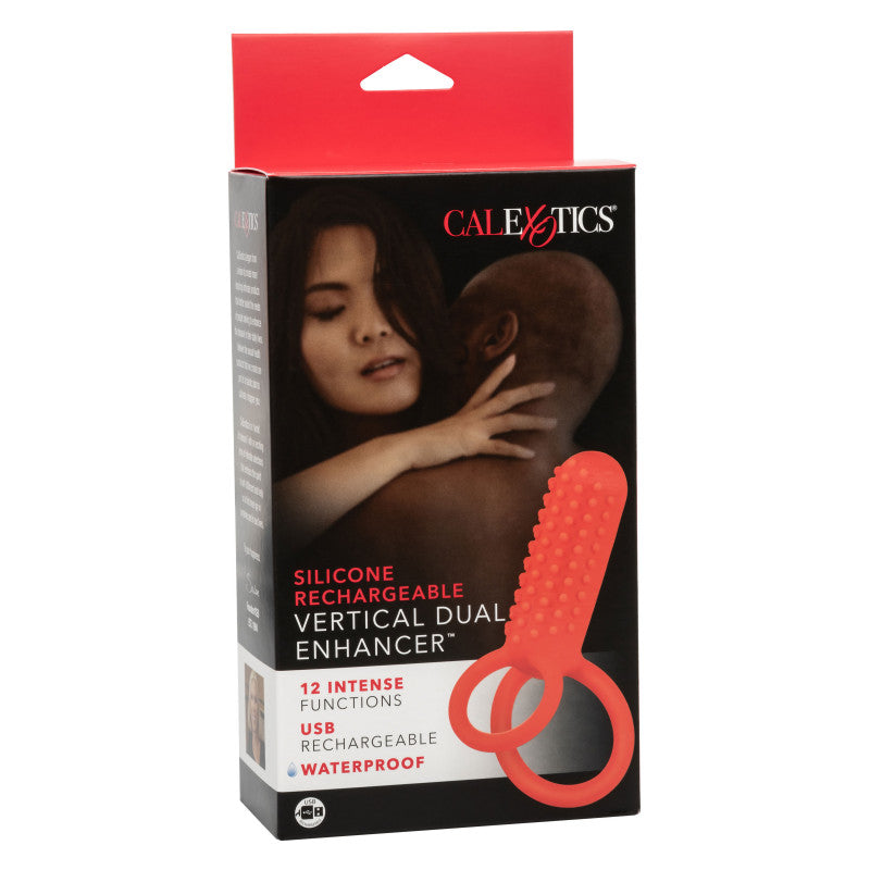 Silicone Rechargeable Vertical Dual  - Red