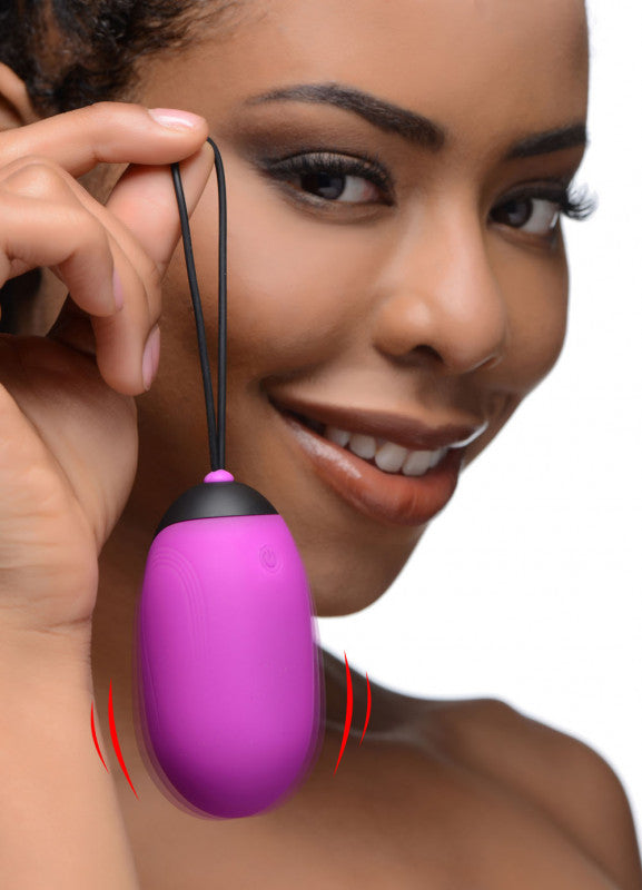 XL Silicone Remote Vibrating Egg - Purple