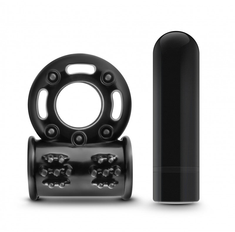 Performance Plus - Thunder - Wireless Remote  Rechargeable Vibrating Cock Ring - Black