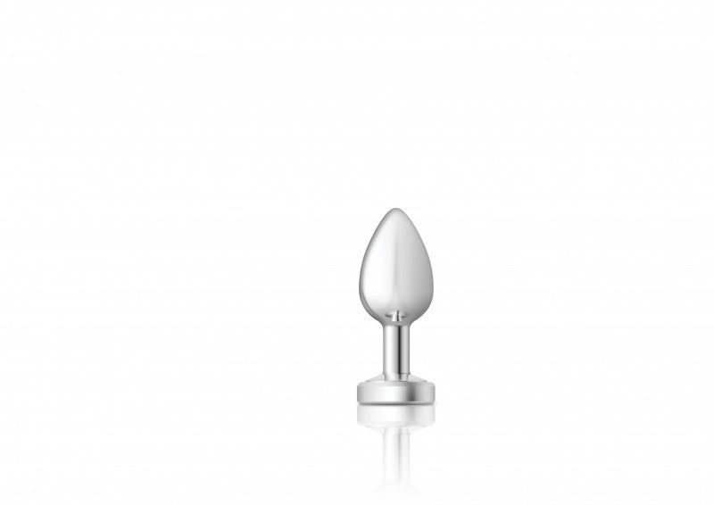 Cheeky Charms - Silver Metal Butt Plug - Light Up - Medium