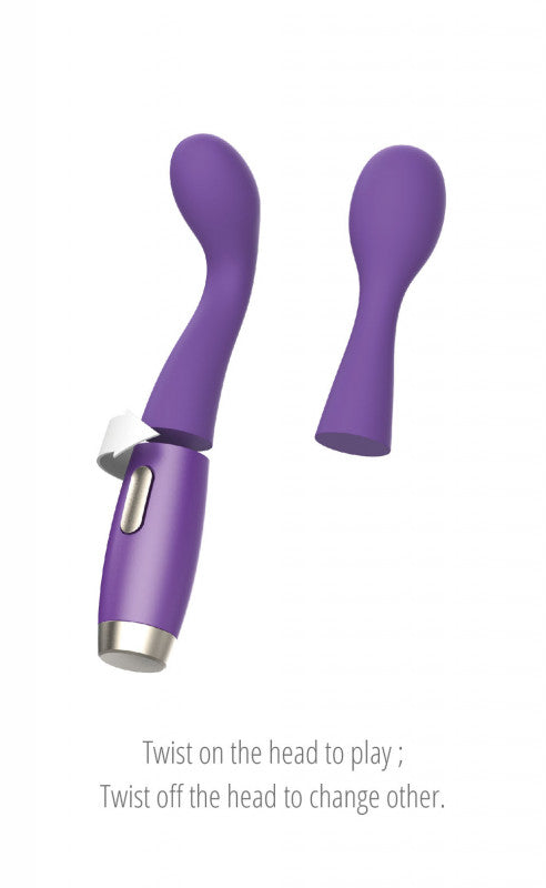 Perks Ex-1 Clitoral Stimulating Wand  and  G-Spot Vibrator - Purple