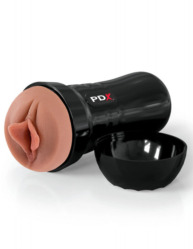 Wet  - Super Luscious Lips Self  Lubricating Stroker - Brown