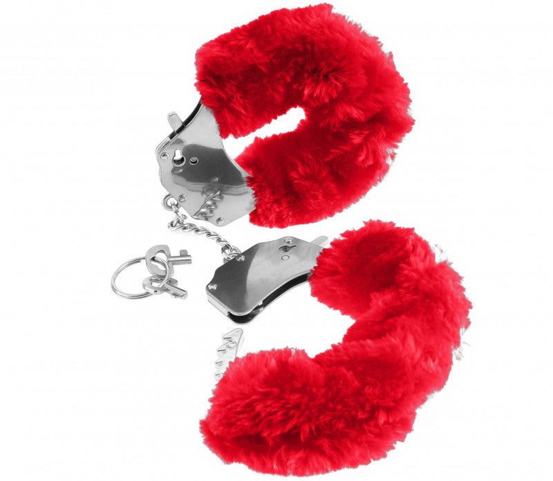 Furry Cuffs-Red
