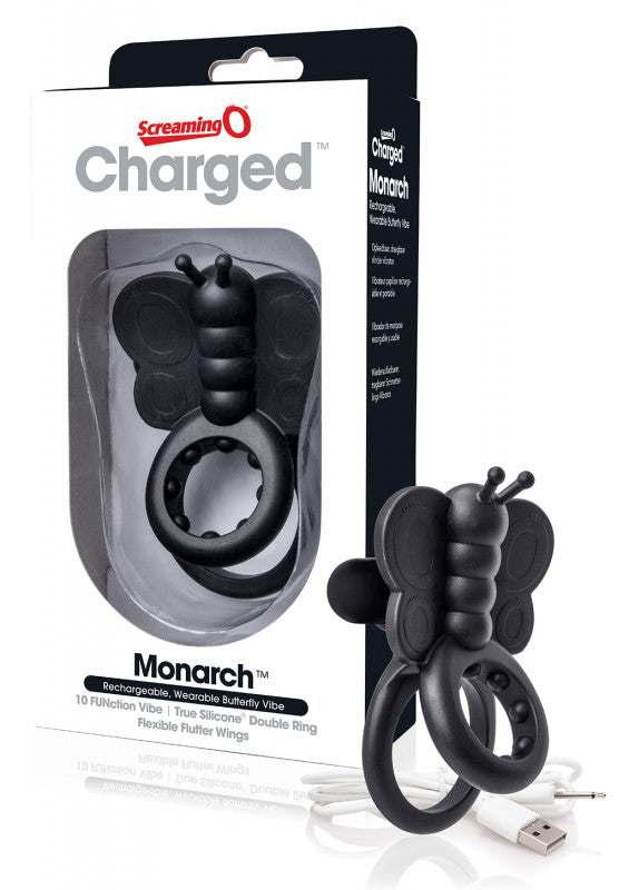Charged Monarch Wearable Butterfly Vibe - Black