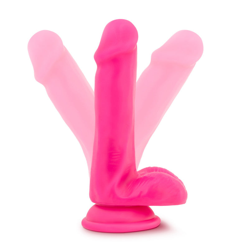 Neo - 6 Inch Dual Density With Balls - Neon Pink