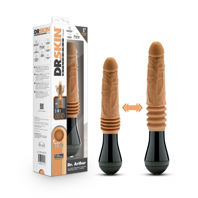 Dr. Skin Silicone - Dr. Arthur - Thrusting  Gyrating Vibrating  - Tan
