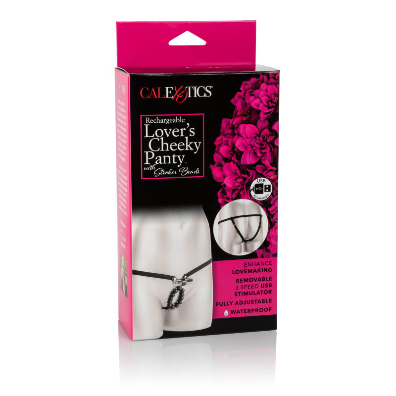 Rechargeable Lover's Cheeky Panty With Stroker  Beads
