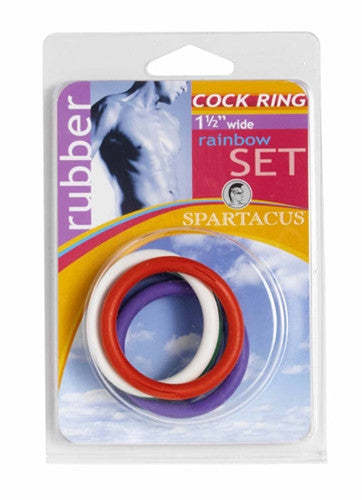 1.5" Rubber C-Ring Set Rainbow