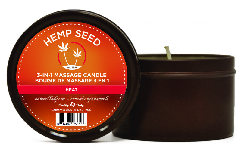 Hemp Seed 3 in 1 Massage Candle  - Hot Spiced Yum 6oz