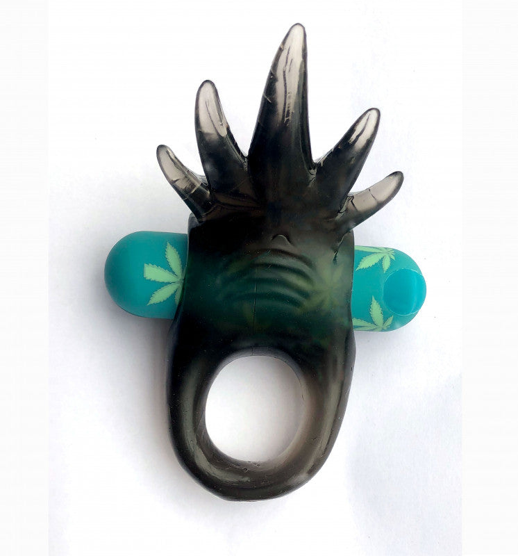 Ziggy Pot Leaf USB Rechargeable Vibratiing Erection  Ring - 420 Series