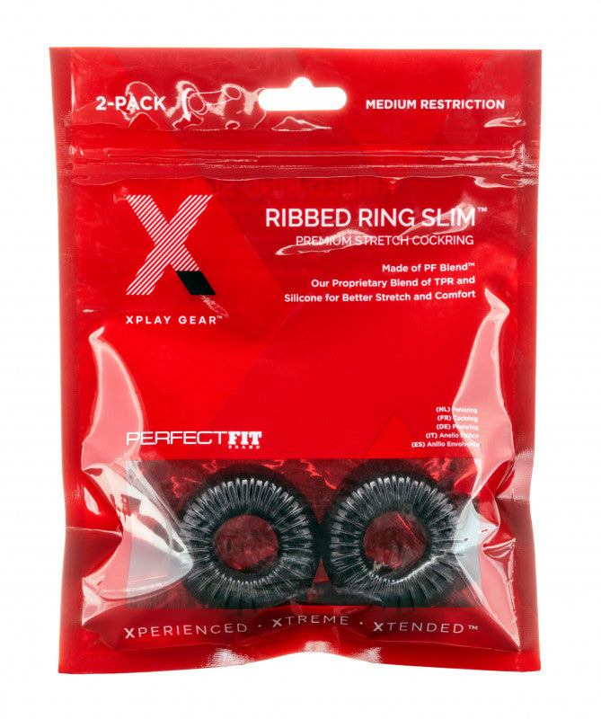 Xplay Pf Blend Premium Stretch Ribbed Ring Slim  2-Pack
