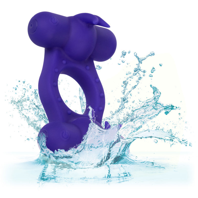 Silicone Rechargeable Triple Orgasm -  Purple