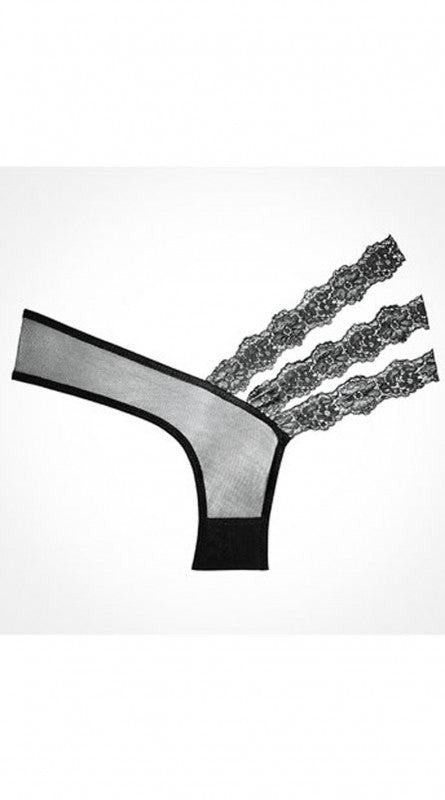 Allure Adore Wild Orchid Panty - One Size - Black