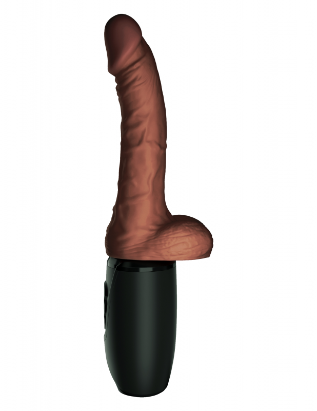 King  7.5 Inch Thrusting  With Balls - Brown