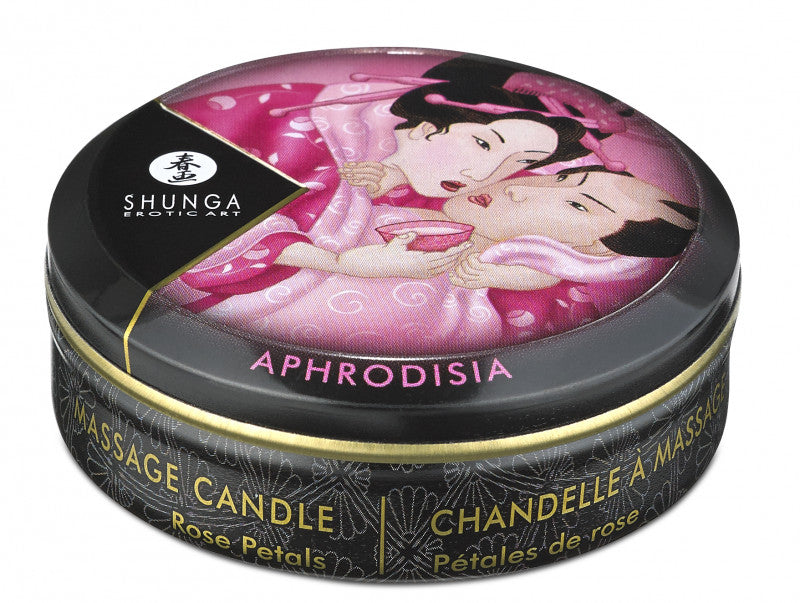 Mini Massage Candle - Aphrosisia - Roses Petals -  1 Fl. Oz.