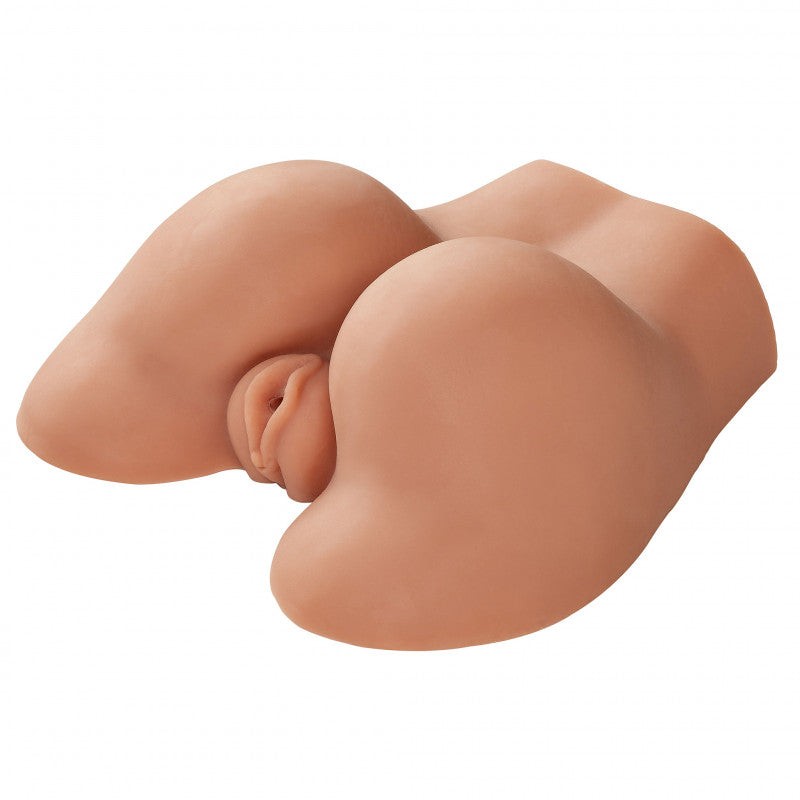 Body Mold Stroker - Pleasure  and Rear - Wide-Spread Legs - Tan
