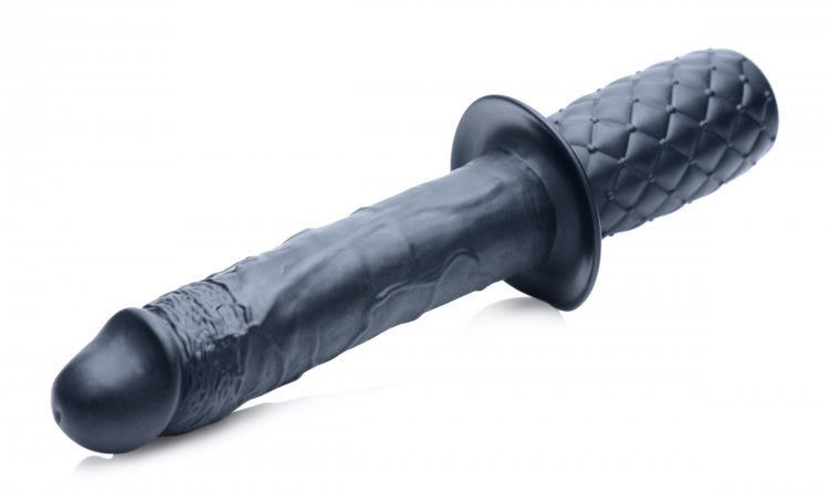 The Real 10x Silicone Vibrating Thruster - Black