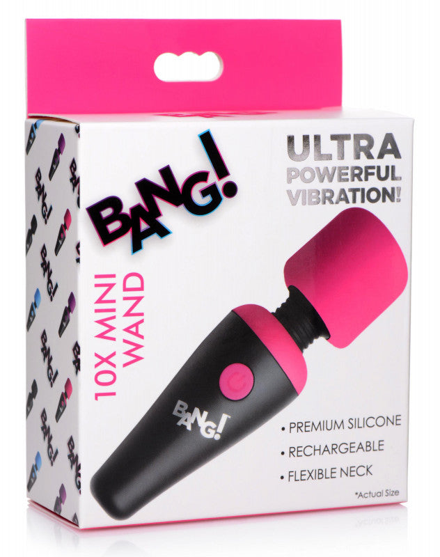 10x Vibrating Mini Silicone Wand - Pink