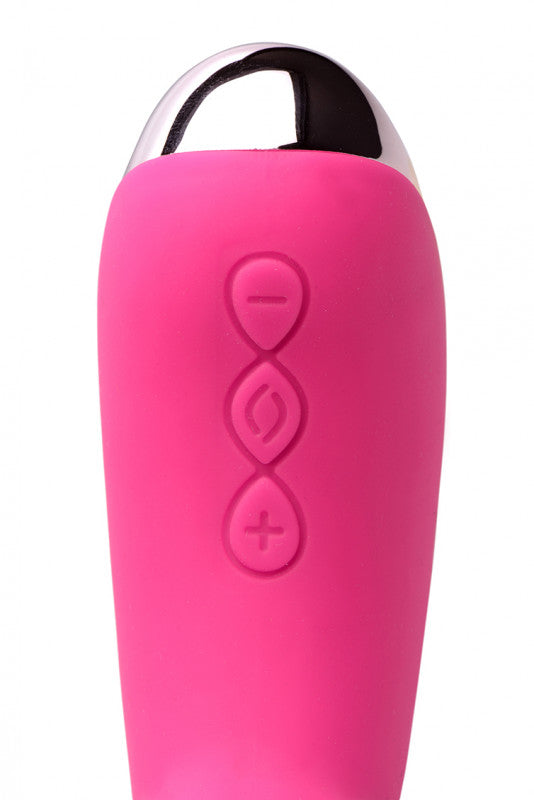 Silicone Beaded Vibrator - Magenta
