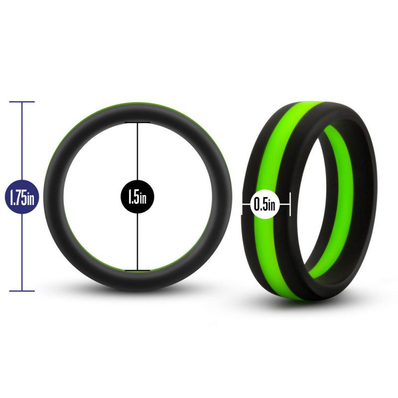 Performance - Silicone Go Pro  Ring -  Black/green/black