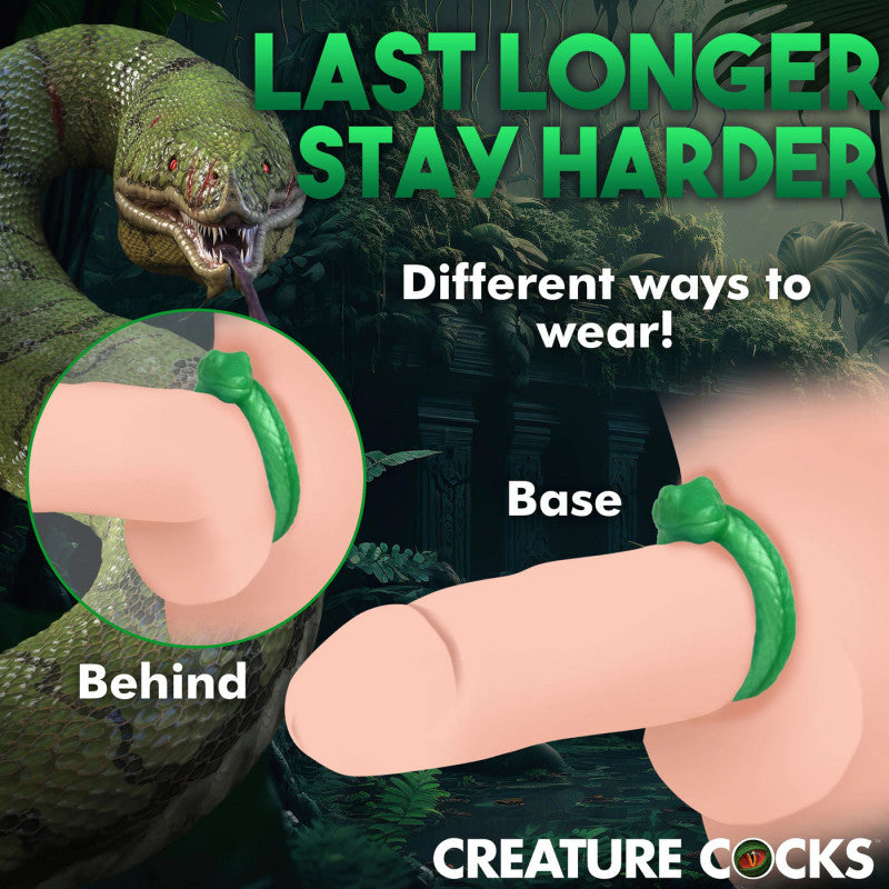 Serpentine Silicone  Ring - Green