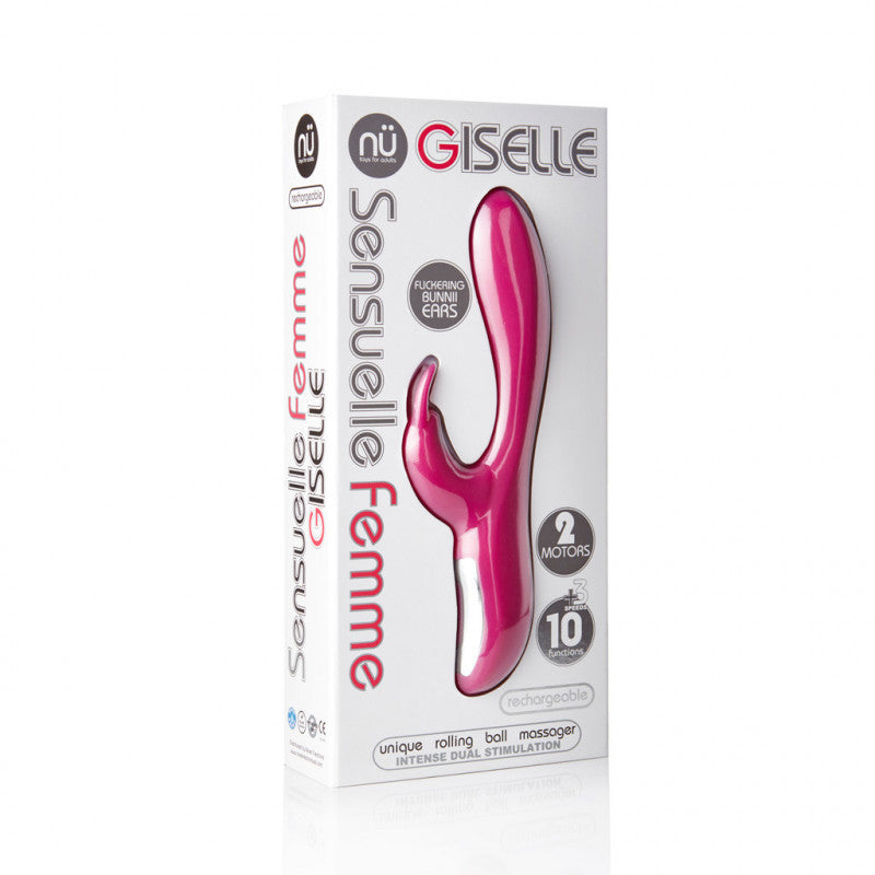 Sensuelle Femme Giselle 10+3 Function Rechargeable Rabbit Massager - Magenta