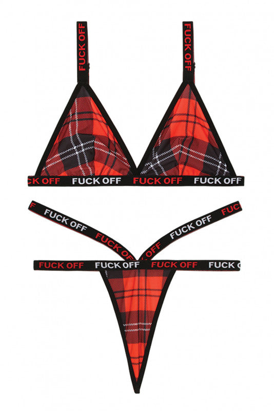 F Off Bralette & Thong Set - S/m