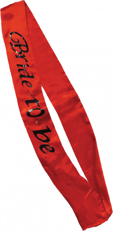 Bride-to-Be Flashing Sash - Red
