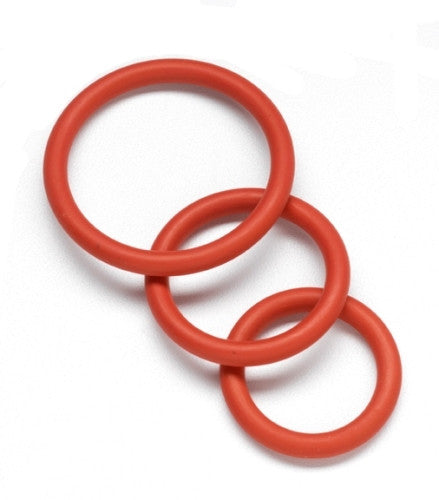 Nitrile Cock Ring Set Red