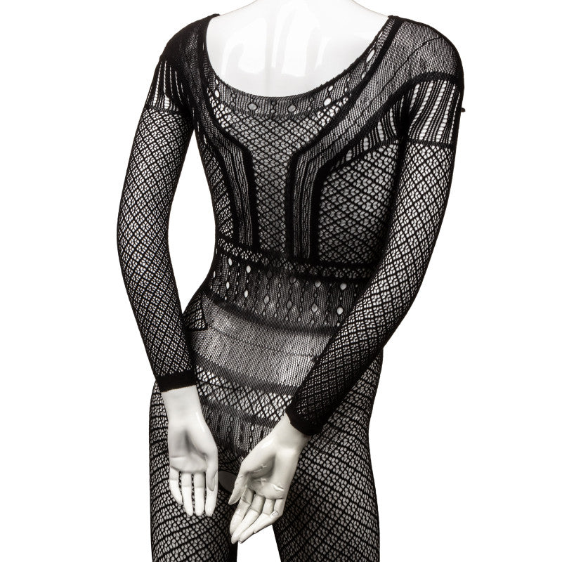 Scandal Plus Size Full Length Lace Body Suit - Plus Size - Black