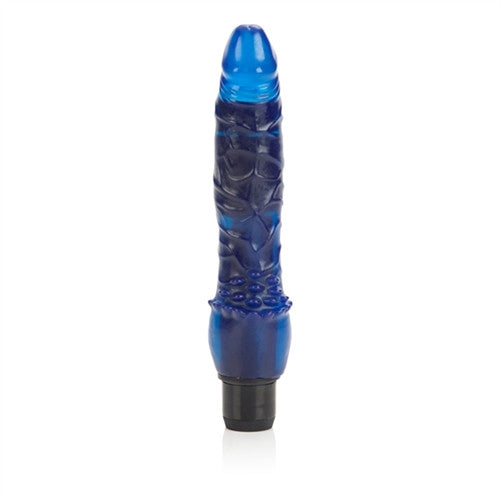 Waterproof Delights Vibe With Clit Stimulator Jelly Blue