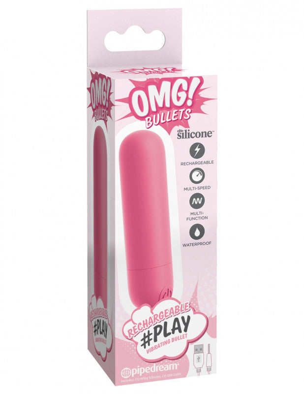 Omg! Bullets Play Rechargeable Vibrating Bullet - Pink