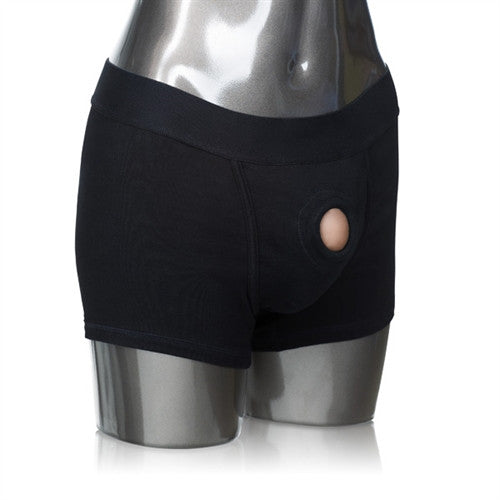 Packer Gear Black Boxer Brief Harness - Extra Small -Small