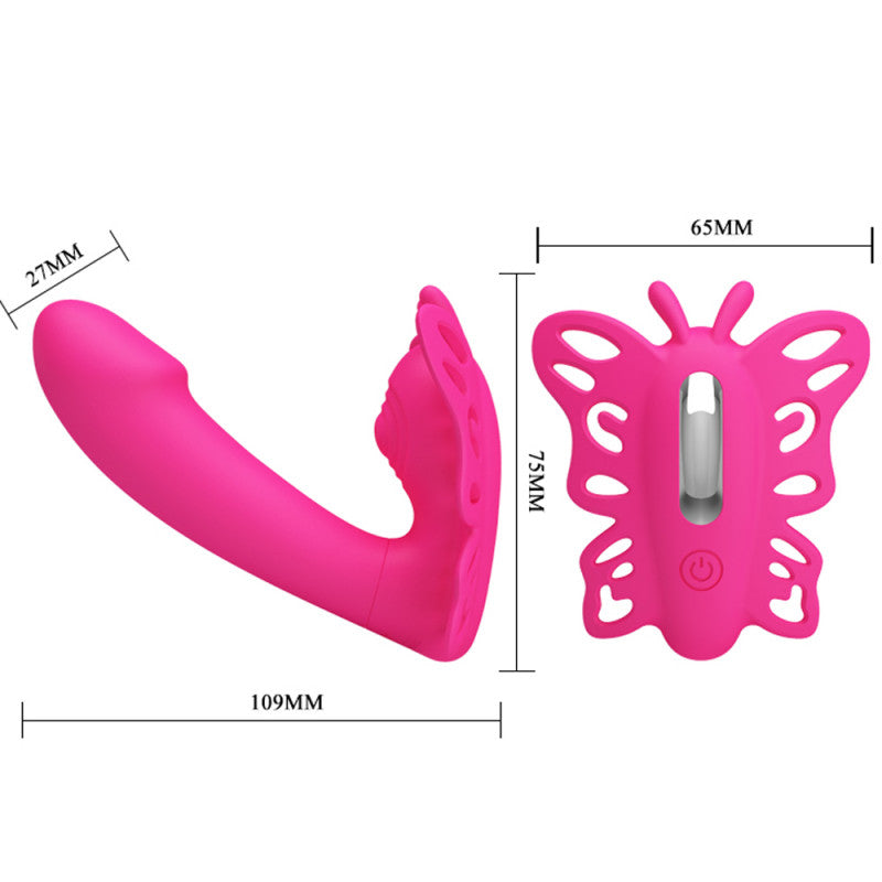 Pretty Love Katherine Wearable Butterfly Vibrator  - Fuchsia