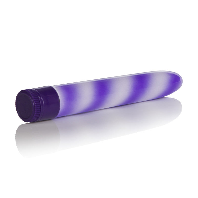 Waterproof Candy Cane Purple 7in Vibrator